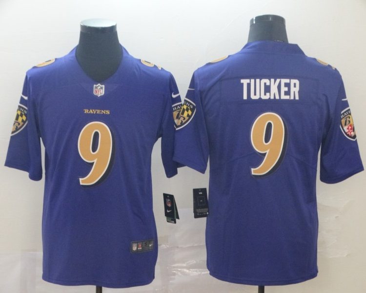 Men's Baltimore Ravens Justin Tucker #9 Purple Alternate Jersey