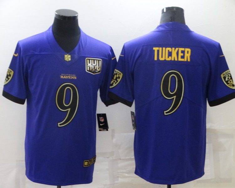 Men's Baltimore Ravens Justin Tucker #9 Purple Jersey