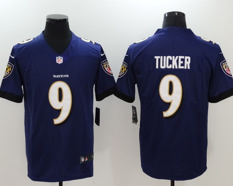 Men's Baltimore Ravens Justin Tucker #9 Purple Jersey