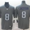 Men's Baltimore Ravens Lamar Jackson #8 Gray Jersey