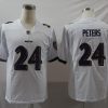 Men's Baltimore Ravens Marcus Peters #24 White Jersey