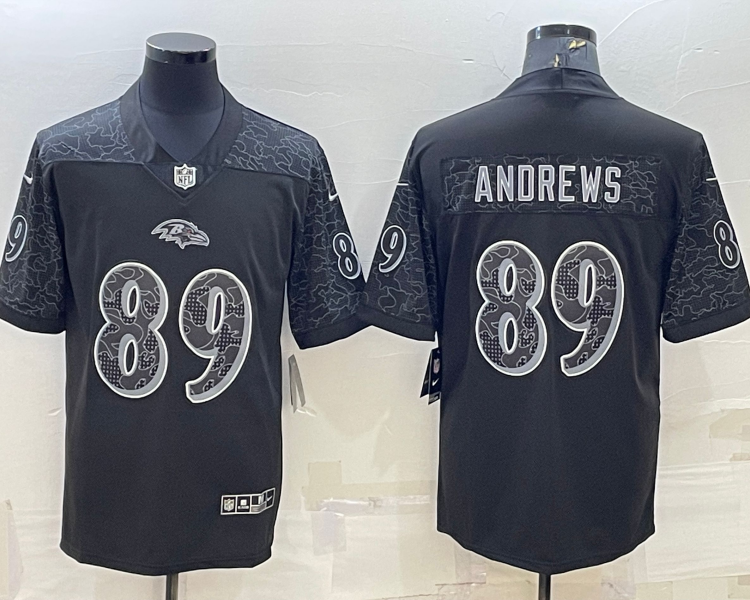 Men's Baltimore Ravens Mark Andrews #89 Black RFLCTV Limited Jersey