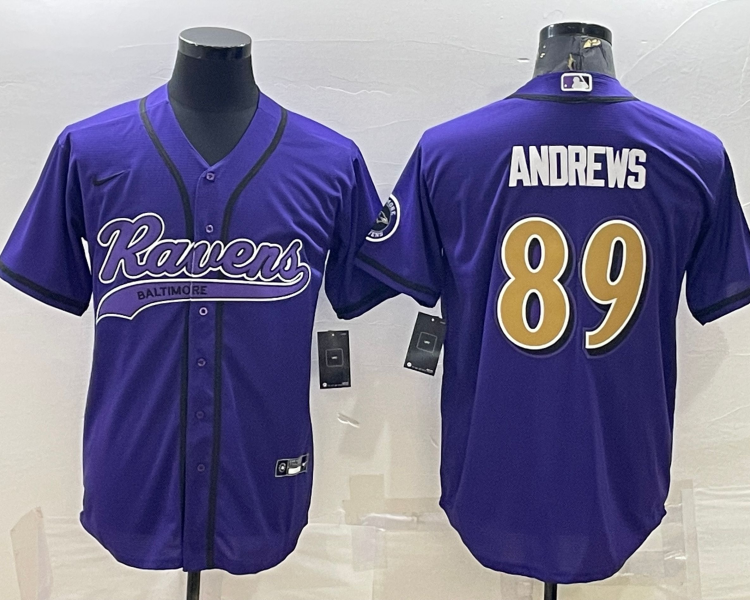Men's Baltimore Ravens Mark Andrews #89 Purple Jersey Joint Edition