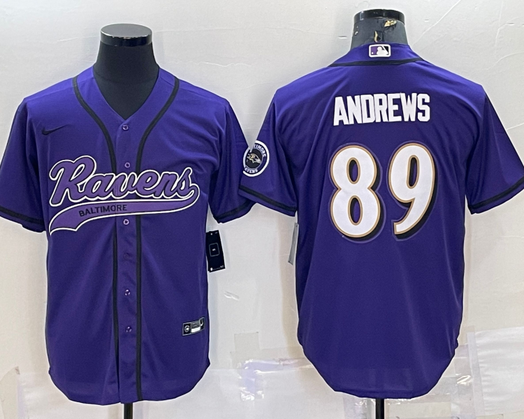 Men's Baltimore Ravens Mark Andrews #89 Purple Jersey Joint Edition