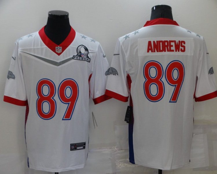 Men's Baltimore Ravens Mark Andrews #89 White ALL STAR Jersey