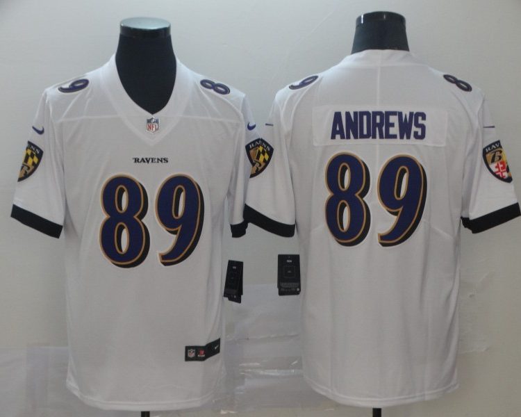 Men's Baltimore Ravens Mark Andrews #89 White Jersey