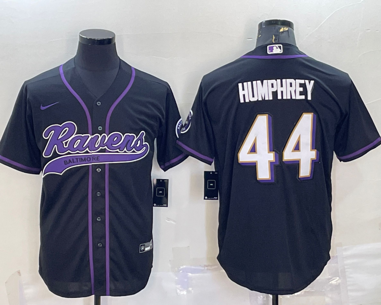Men's Baltimore Ravens Marlon Humphrey #44 Black Jersey Joint Edition