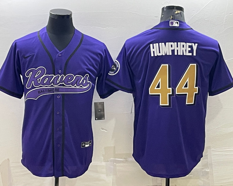 Men's Baltimore Ravens Marlon Humphrey #44 Purple Jersey Joint Edition
