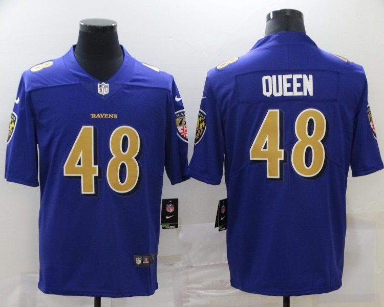 Men's Baltimore Ravens Patrick Queen #48 Purple Jersey