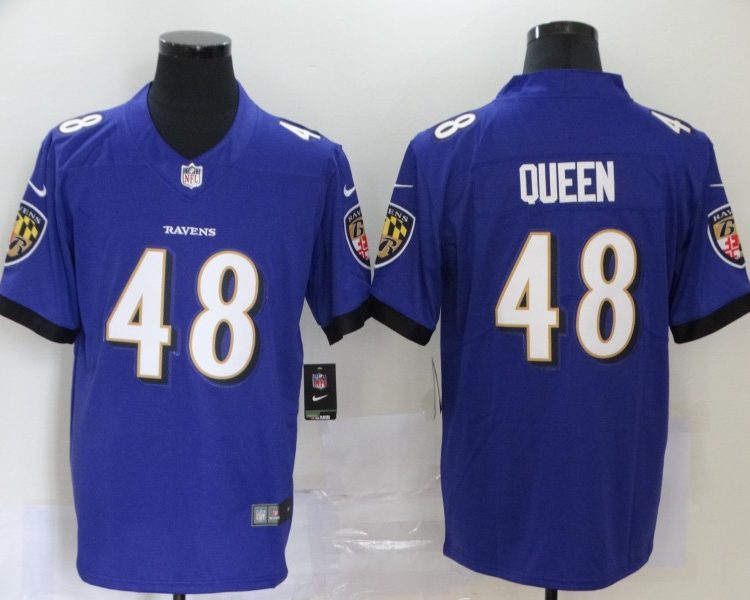 Men's Baltimore Ravens Patrick Queen #48 Purple Jersey