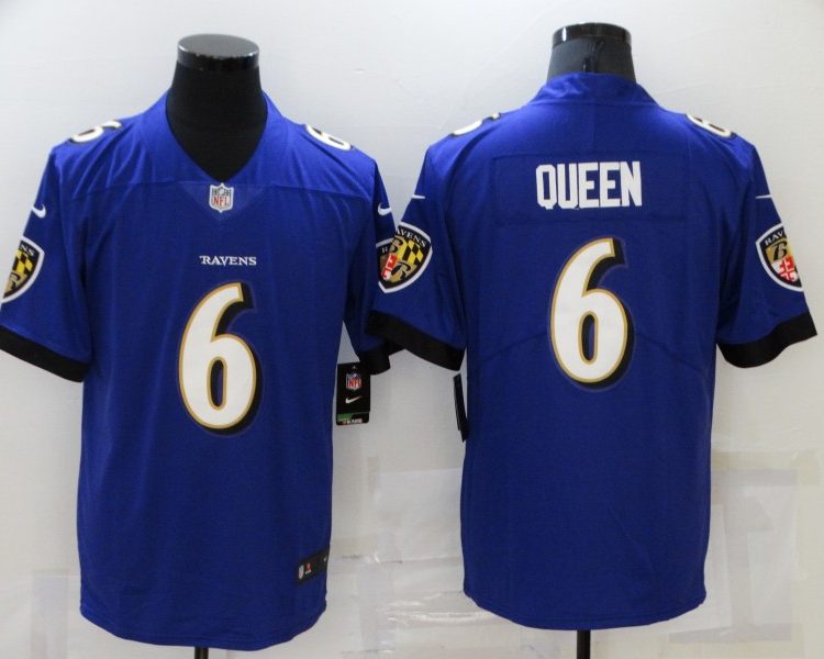Men's Baltimore Ravens Patrick Queen #6 Purple Jersey