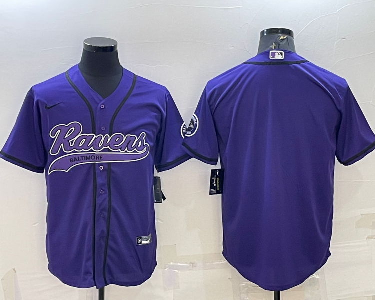 Men's Baltimore Ravens Purple Blank Jersey