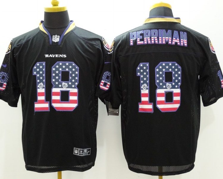 Men's Baltimore Ravens Rashad Perriman #18 Black Jersey