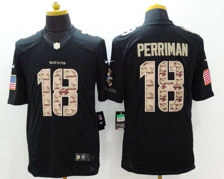 Men's Baltimore Ravens Rashad Perriman #18 Black Jersey