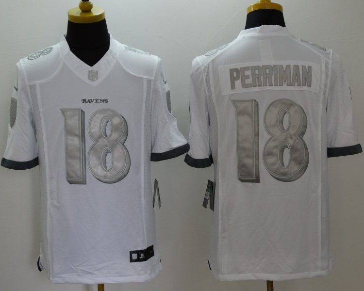 Men's Baltimore Ravens Rashad Perriman #18 White Jersey