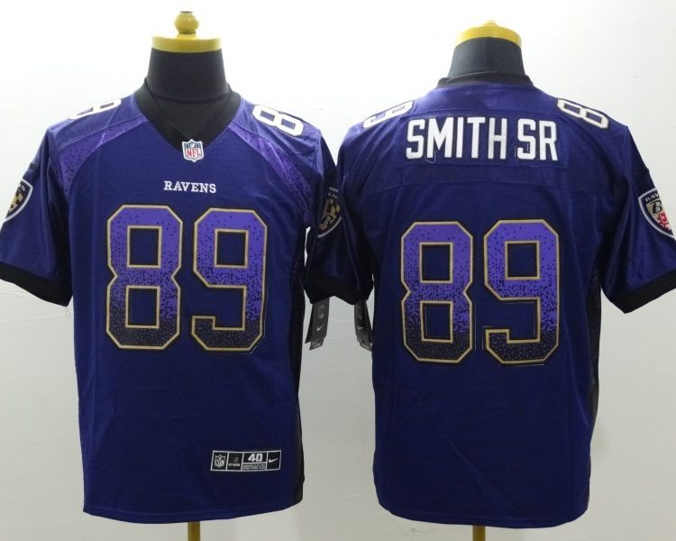 Men's Baltimore Ravens Steve Smith Sr #89 Purple Jersey
