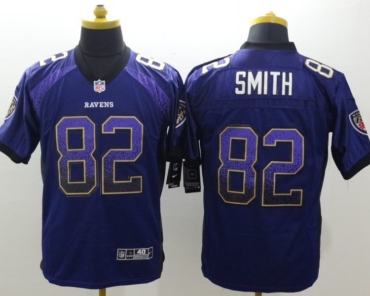 Men's Baltimore Ravens Torrey Smith #82 Purple Jersey