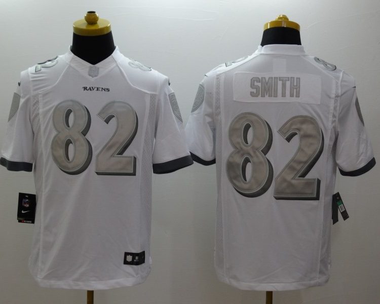 Men's Baltimore Ravens Torrey Smith #82 White Jersey
