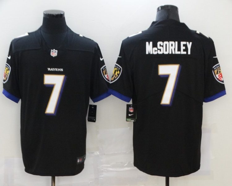 Men's Baltimore Ravens Trace McSorley #7 Black Jersey