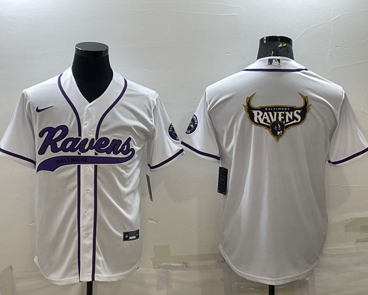 Men's Baltimore Ravens White Jersey