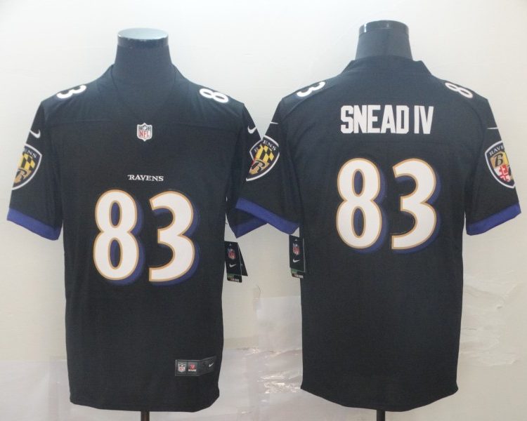 Men's Baltimore Ravens Willie Snead IV #83 Black Jersey