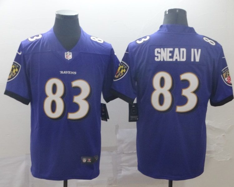 Men's Baltimore Ravens Willie Snead IV #83 Purple Jersey