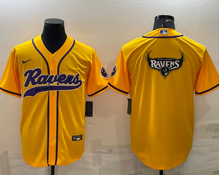 Men's Baltimore Ravens Yellow Jersey
