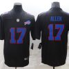 Men's Buffalo Bills #17 Josh Allen Black Jersey