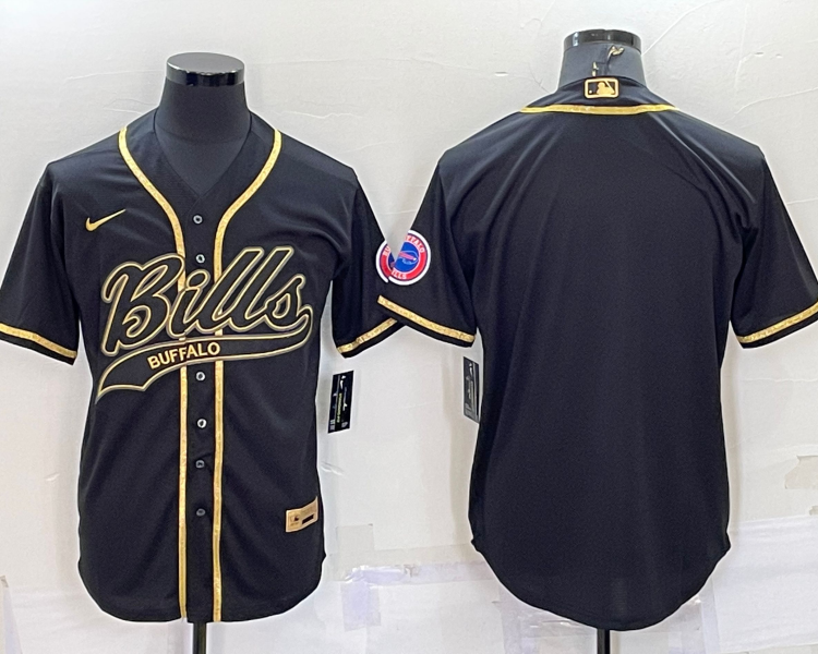 Men's Buffalo Bills Black Blank Jersey