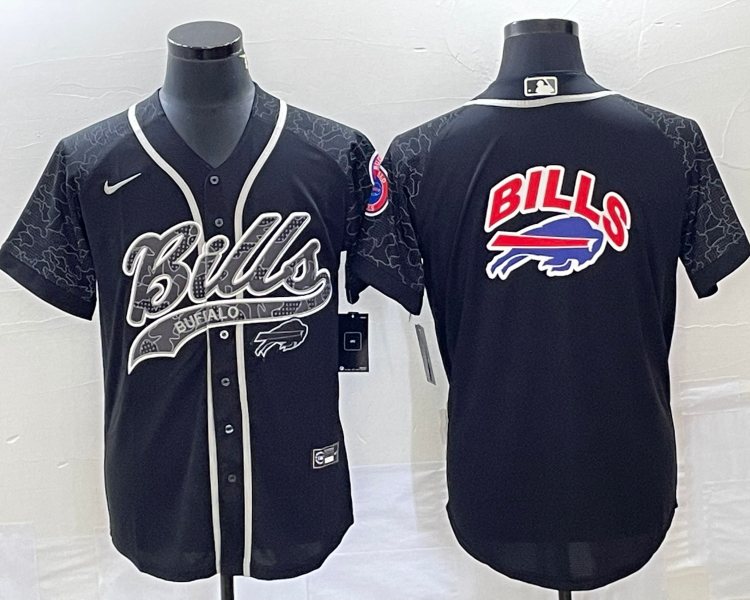 Men's Buffalo Bills Black RFLCTV Limited Jersey