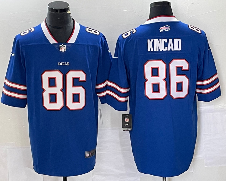 Men's Buffalo Bills Dalton Kincaid #86 Royal 2023 NFL Draft First Round Pick Jersey