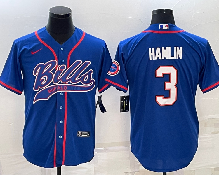 Men's Buffalo Bills Damar Hamlin #3 Royal Jersey Joint Edition