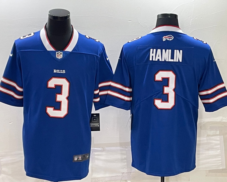Men's Buffalo Bills Damar Hamlin #3 Royal Jersey