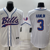 Men's Buffalo Bills Damar Hamlin #3 White Jersey Joint Edition