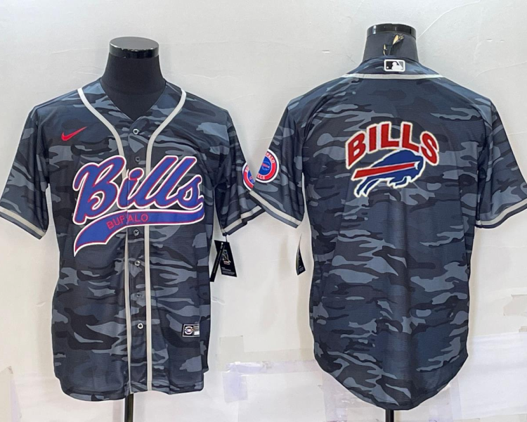 Men's Buffalo Bills Grey Camouflage Jersey