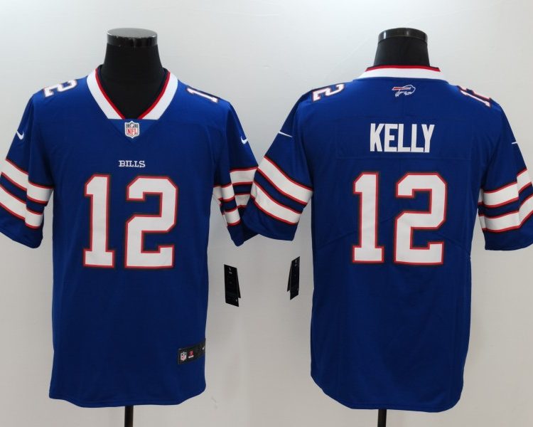Men's Buffalo Bills Jim Kelly #12 Blue Jersey