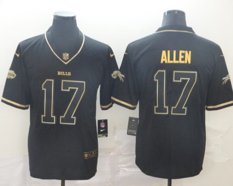Men's Buffalo Bills Josh Allen #17 Black Alternate Jersey