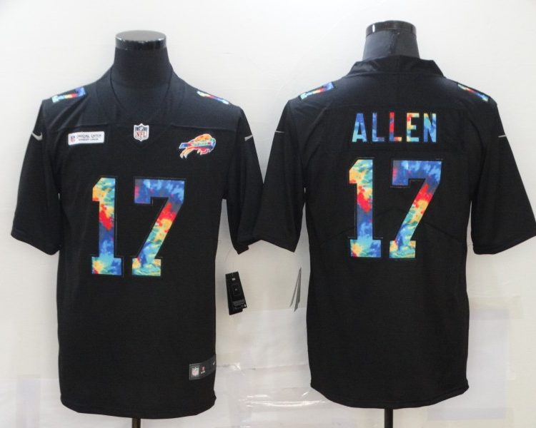 Men's Buffalo Bills Josh Allen #17 Black Jersey