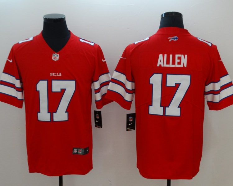 Men's Buffalo Bills Josh Allen #17 Red Alternate Jersey