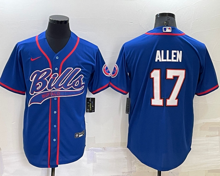Men's Buffalo Bills Josh Allen #17 Royal Jersey Joint Edition
