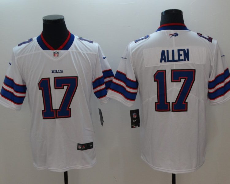 Men's Buffalo Bills Josh Allen #17 White Jersey