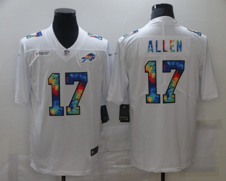 Men's Buffalo Bills Josh Allen #17 White Jersey