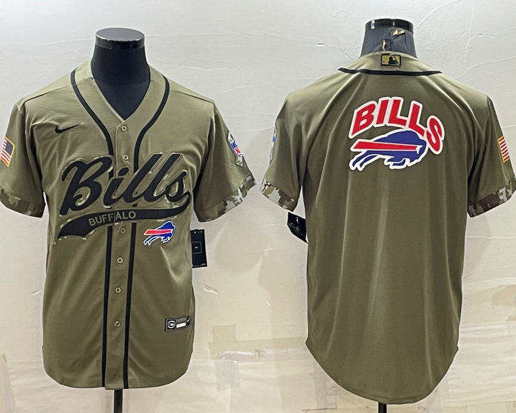 Men's Buffalo Bills Olive 2022 Salute To Service Limited Jersey