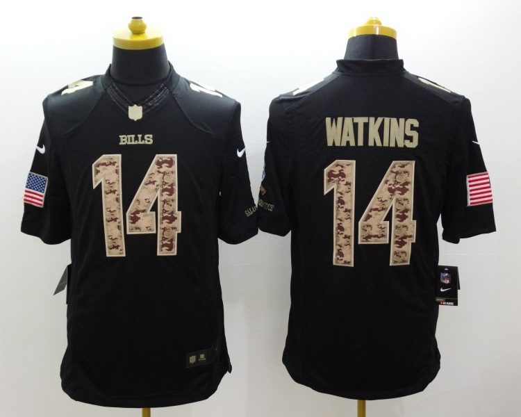 Men's Buffalo Bills Sammy Watkins #14 Black Jersey