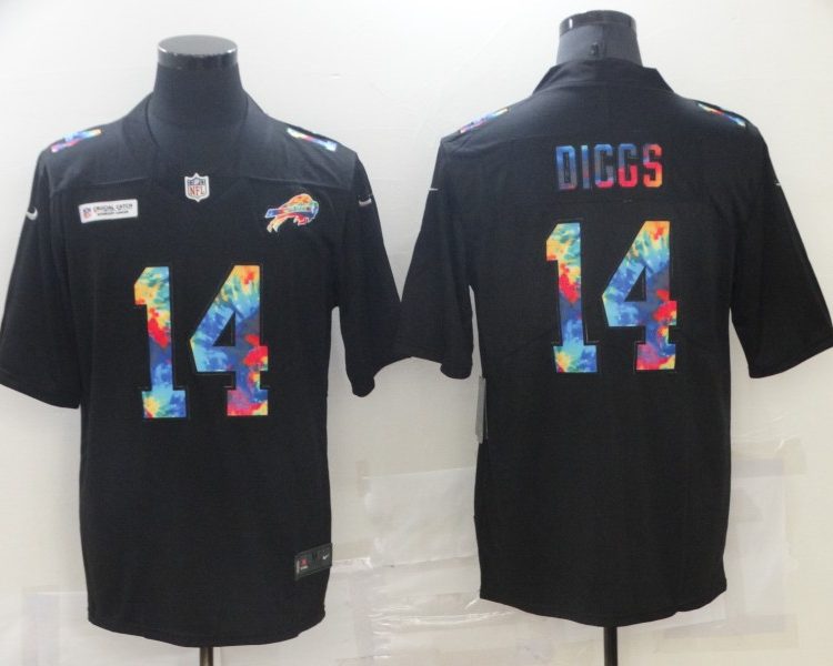 Men's Buffalo Bills Stefon Diggs #14 Black Jersey