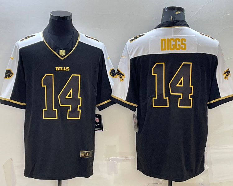 Men's Buffalo Bills Stefon Diggs #14 Black Jersey