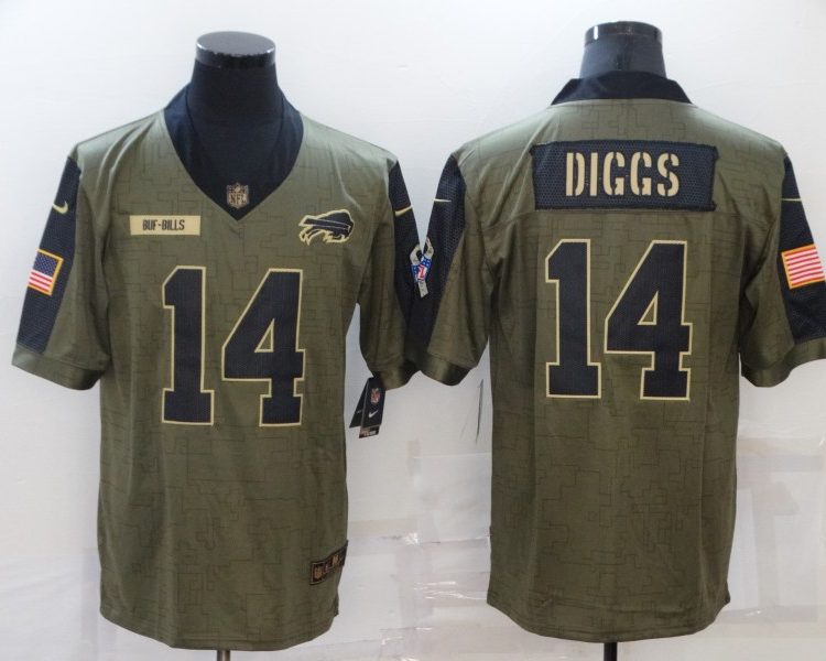 Men's Buffalo Bills Stefon Diggs #14 Brown Jersey