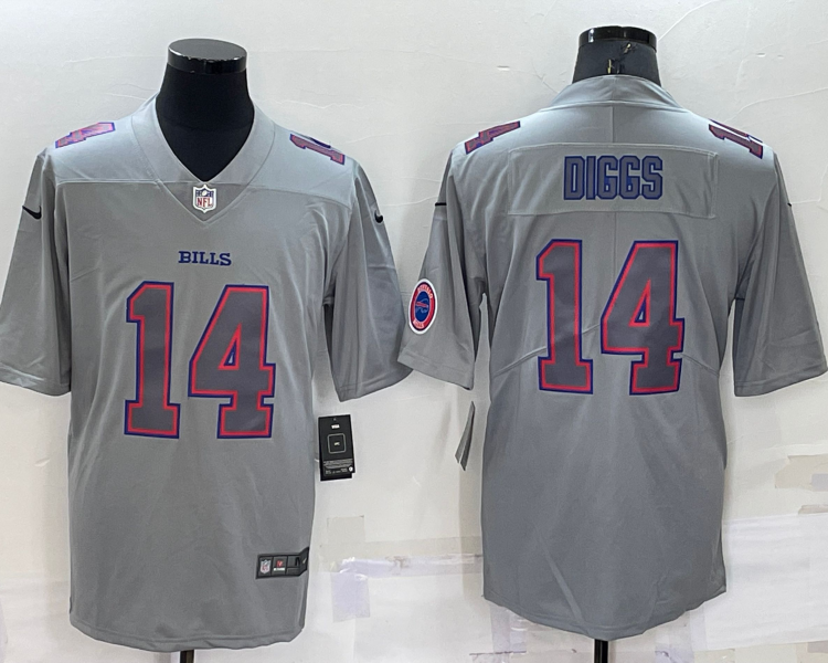 Men's Buffalo Bills Stefon Diggs #14 Gray Atmosphere Jersey