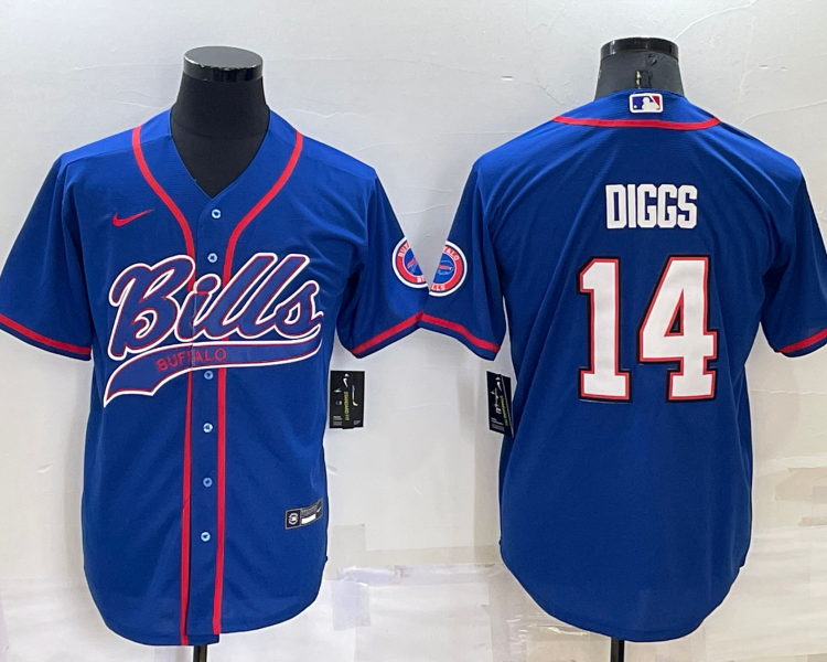 Men's Buffalo Bills Stefon Diggs #14 Royal Jersey Joint Edition