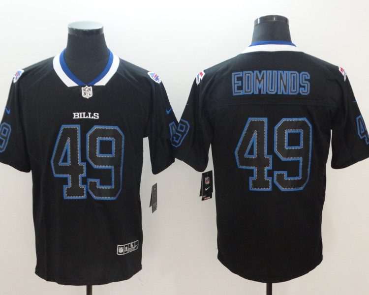 Men's Buffalo Bills Tremaine Edmunds #49 Black Jersey